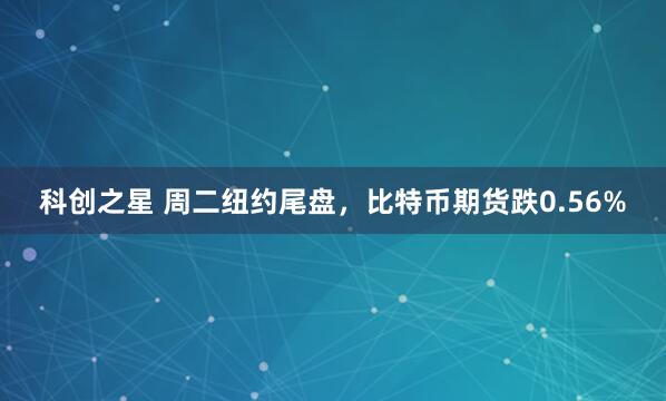 科创之星 周二纽约尾盘，比特币期货跌0.56%